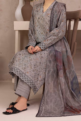 NUSL3204 Printed Lawn Suit - Unstitched 3Pc